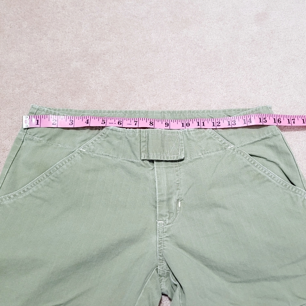Old Navy Cargo Pants Women’s Size 8 Olive Green 100% Cotton Utility Ankle Zip - Picture 6 of 14